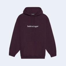 발렌시아가 뉴 카피라이트 후디 버건디