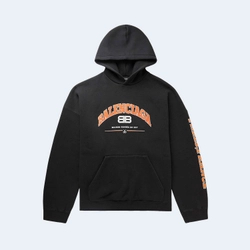 발렌시아가 로고 프린트 코튼 블렌드 저지 후디