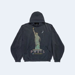 발렌시아가 파리 리버티 오버사이즈 후디 블랙