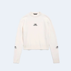 발렌시아가 스키 크루넥 화이트