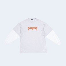 발렌시아가 메탈리카 화이트 티셔츠