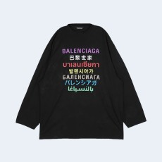 발렌시아가 랭귀지 티셔츠 블랙