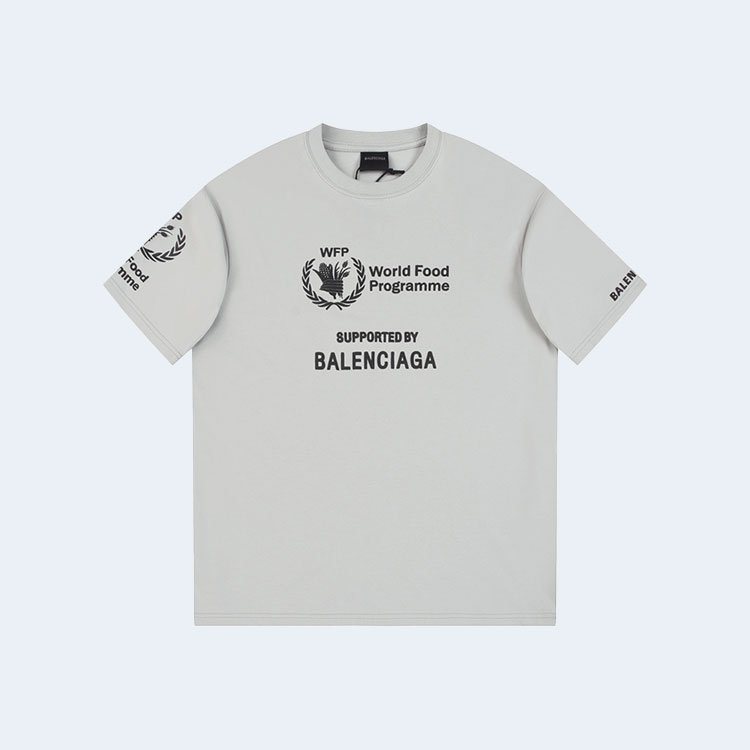 발렌시아가 푸드플렌 패치워크 티셔츠 그레이