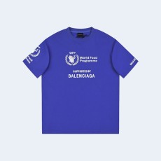 발렌시아가 푸드플렌 패치워크 티셔츠 블루