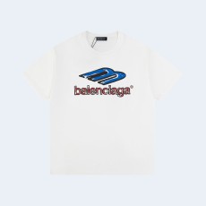 발렌시아가 유니티 코튼 로고 티셔츠 화이트