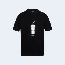 발렌시아가 B family 코크 로고 티셔츠 블랙