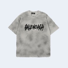 발렌시아가 파리스 헤비 워크 디스트레스드 티셔츠 그레이