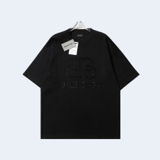 발렌시아가 BB 스팽글 로고 티셔츠 블랙