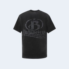 발렌시아가 클래식 오스 로고 티셔츠 블랙