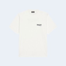 발렌시아가 웨이브 로고 오버핏 티셔츠 더스티 화이트