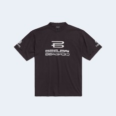 발렌시아가 AI 제너레이티드 미디엄 핏 티셔츠 블랙