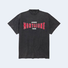 발렌시아가 몽테뉴 오버사이즈 티셔츠 페이드 블랙