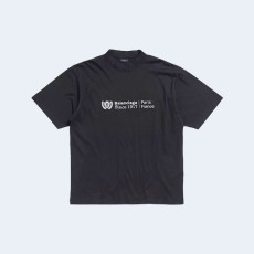 발렌시아가 인스티튜셔널 미디엄 핏 티셔츠