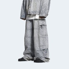 발렌시아가 BAL 다이애그널 올오버 카고 팬츠