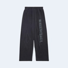 발렌시아가 스텐실 타입 배기 스웨트팬츠 블랙 그레이