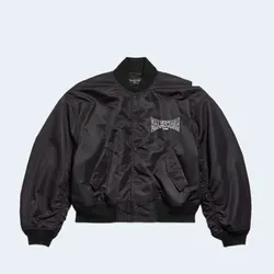 발렌시아가 복싱 바시티 재킷 블랙