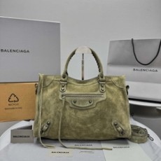 발렌시아가 시티백 스웨이드 38cm