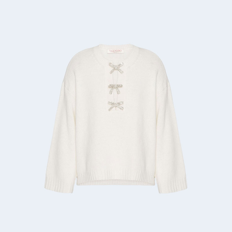 발렌티노 가라바니 자수 울 스웨터