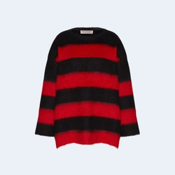 발렌티노 가라바니 스트라이프 모헤어 스웨터