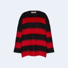 발렌티노 가라바니 스트라이프 모헤어 스웨터