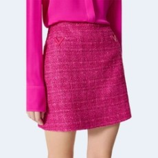 발렌티노 글레이즈 트위드 라이트 미니스커트