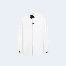 발렌티노 가라바니 플라워 블랑코 긴팔 셔츠