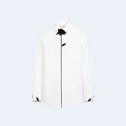 발렌티노 가라바니 플라워 블랑코 긴팔 셔츠