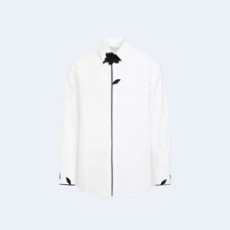 발렌티노 가라바니 플라워 블랑코 긴팔 셔츠