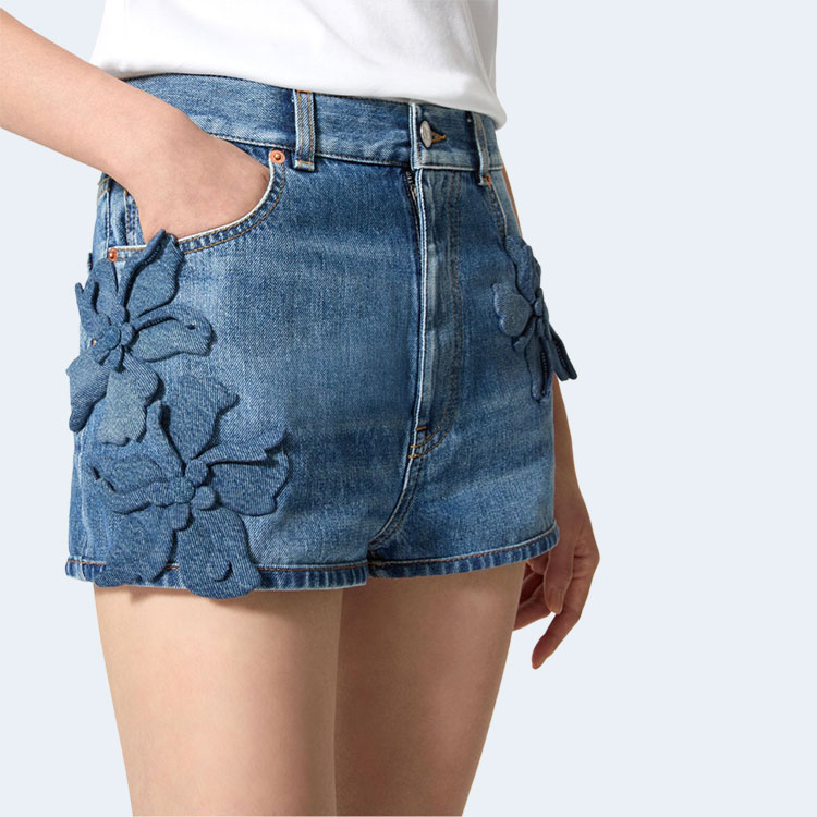 발렌티노 미디엄 블루 데님 쇼츠