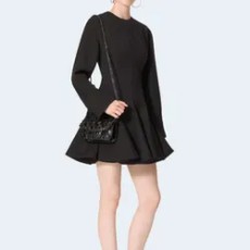 발렌티노 럭셔리 크레이프 미니 드레스