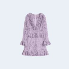 발렌티노 헤비 레이스 쇼트 드레스