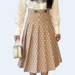 발렌티노 트윌 투트라 V 플리츠 스커트 (2color)