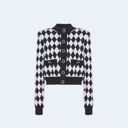 발망 다이아몬드 니트 가디건 블랙