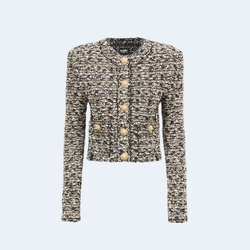 발망 칼라리스 트위드 크롭 자켓