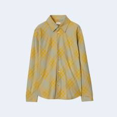 버버리 체크 코튼 셔츠 헌터