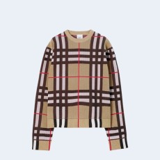 버버리 체크 테크니컬 코튼 스웨터