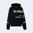 버버리 호스페리 프린트 코튼 후드 블랙