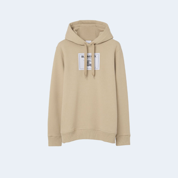 버버리 프로섬 라벨 코튼 후드 베이지