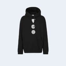 버버리 프린팅 코튼 저지 후드