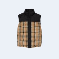 버버리 체크 패널 리버시블 질레 베스트