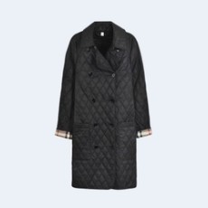 버버리 타이팅 다이아몬드 퀄팅 코트