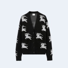 버버리 EKD 코튼 가디건 블랙