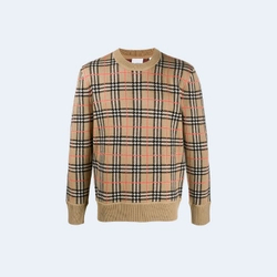 버버리 체크 자카드 니트