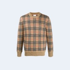 버버리 체크 자카드 니트