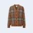 버버리 모헤어 브렌드 자카드 가디건