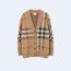 버버리 체크 울 블렌드 가디건