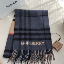 버버리 캐시미어 100% 로고 머플러