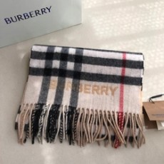 버버리 캐시미어 100% 로고 머플러