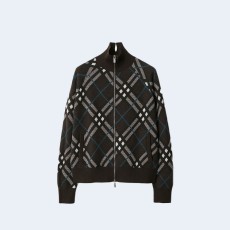 버버리 체크 울 모헤어 블렌드 재킷