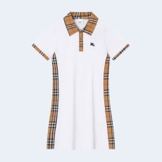 버버리 레이디 화이트 폴로 드레스